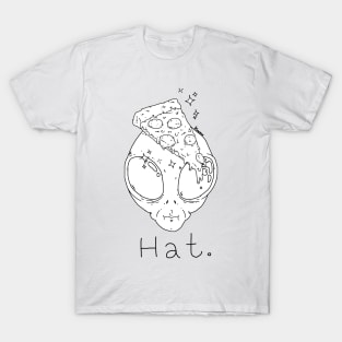 Alien Pizza Hat (no shading) T-Shirt